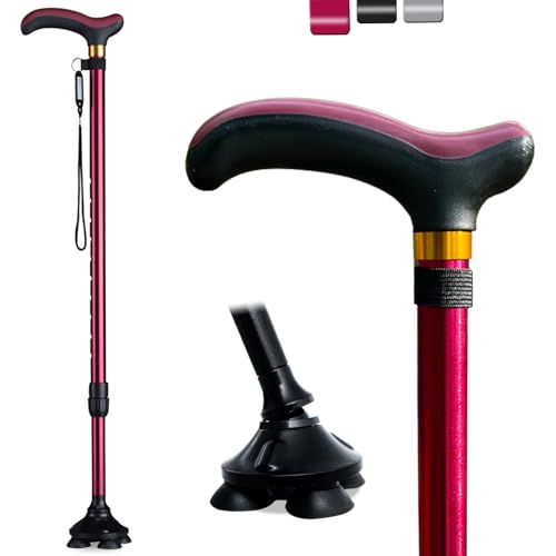 BeGrit Gehstock Ausziehbarer Krückstock Aluminium Spazierstock Leichte und Einstellbare Gehhilfe(73cm-96cm) von BeGrit