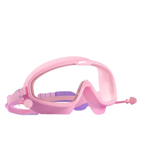 BeNtLi Schwimmbrille Mit Großem Rahmen Für Erwachsene Und Kinder, Antibeschlag-Silikonbrille Mit Ohrstöpseln, Hochauflösende Taucherbrille (ErwachsenerC) von BeNtLi