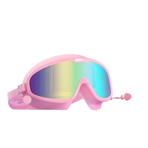 BeNtLi Schwimmbrille Mit Großem Rahmen Für Erwachsene Und Kinder, Antibeschlag-Silikonbrille Mit Ohrstöpseln, Hochauflösende Taucherbrille (ErwachsenerF) von BeNtLi