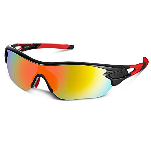 Bea CooL Sportbrille Sonnenbrille Herren, Polarisierte Sport Brille mit UV400 Schutz TAC Sportsonnenbrille PC Rahmen für Radfahren, Laufen, Outdoor-Aktivitäten von BEACOOL