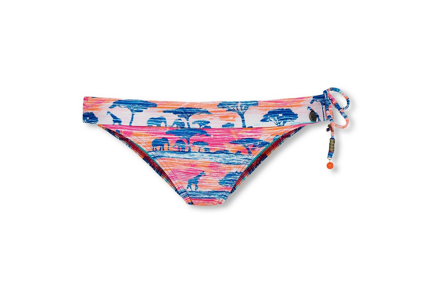 Beachlife Badeslip Bikini Lotje mit schmückenden Details am Bund und an den Bindebändchen von Beachlife
