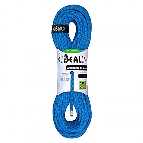 Beal Antidote 10.2mm 60m Blau - Benutzerfreundliches vielseitiges Kletterseil, 60m, Größe 60 m - Farbe Solid Blue von Beal
