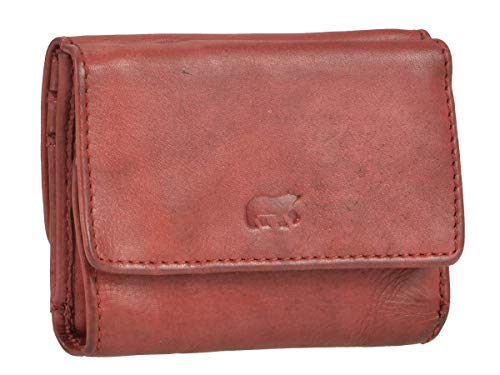 Bear Design Portemonnaie Geldbörse Leder Minibörse 10x7,5cm rot von Bear Design