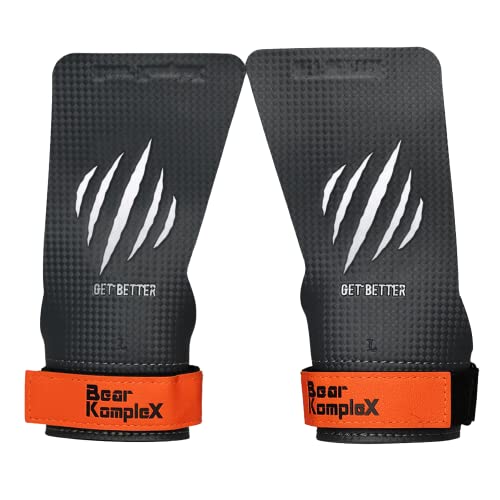 Bear KompleX Handgriffe ohne Loch aus Carbon, für Training zuhause wie Klimmzüge, Gewichtheben, Komfort und Unterstützung, Handschutz vor Rissen und Blasen (Nohole) Large Carbon… von Bear KompleX