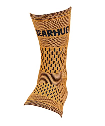 Bearhug Sport Fußgelenk-Bandage | Knöchelschutzdesign für Sport, Laufen und mehr | Mit Bambus Anthrazit für Alltags, Training, Wettkampf und Rehabilitation. von Bearhug