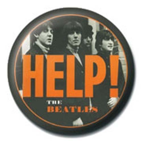 Beatles - Buttons Orange Help (in 2,5 cm) von Pyramid International