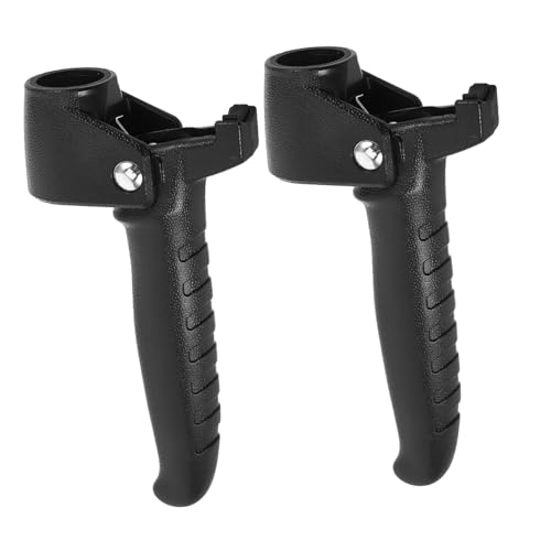 Beavorty 2 Stück Krücke Handläufe Gehstockgriff Stockunterstützung Kissen mit Rohrgriff Stock mit Seitengriffen Wanderrohrhalter Cane Assist -Handle Rohrgriff -Ersatz Plastik Schwarz von Beavorty