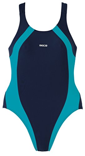 Beco Damen Schwimmanzug-Basics, Marine/Türkis, 42, 6747 von Beco Baby Carrier