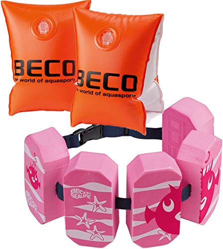 Beco 09703 Schwimmhilfen Doppelkammersystem, Körpergewicht 15 bis 30 kg (+ Schwimmgürtel pink) von Beco Baby Carrier