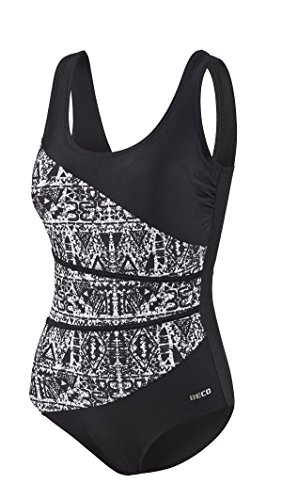 BECO Damen Badeanzug, D-Cup Beachwear, weiß/Schwarz, 38 von Beco Baby Carrier