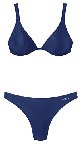 BECO Damen Schwimmkleidung Bikini-Set, Marine, 36 von Beco