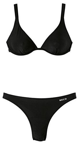 BECO Damen Schwimmkleidung Bikini-Set, schwarz, 36 von Beco