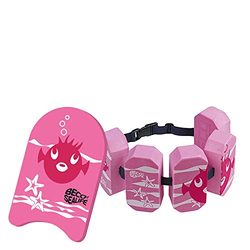 Beco Sealife Schwimmbrett mit Schwimmgürtel pink/pink Wassersport Kinder Aqua von Beco