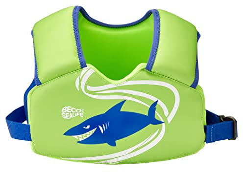BECO-SEALIFE Schwimmweste Kinder 2–6 Jahre, bequeme Kinder Schwimmlernweste für Mädchen & Jungen von 15–30 kg mit Sicherheitsverschluss – in Grün von Beco
