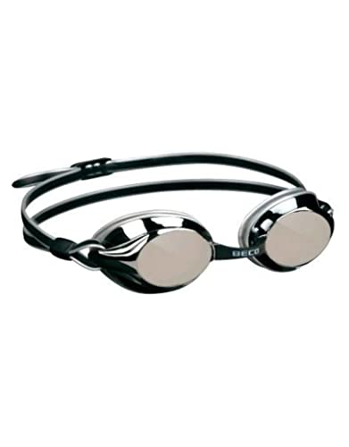 Beco Wettkampfschwimmbrille Boston Taucherbrille Anti-Fog schwarz weiß von Beco