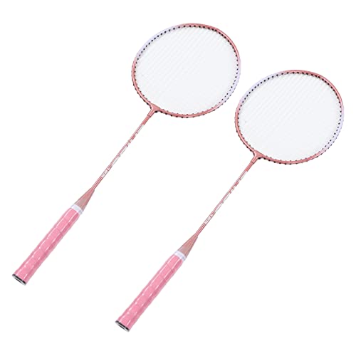 Bediffer Badmintonschläger, professionelle Eisenlegierung, rosa, verschleißfest, Sport-Badmintonschläger, bequemer Griff für Schüler von Bediffer