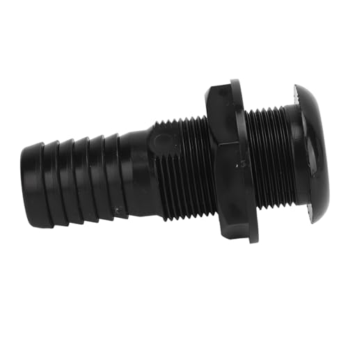 Bediffer Straight Drain Outlet Fittings, Straight Marine Thru Hull Fitting 29mm Outlet for Yachts RV (Black) von Bediffer