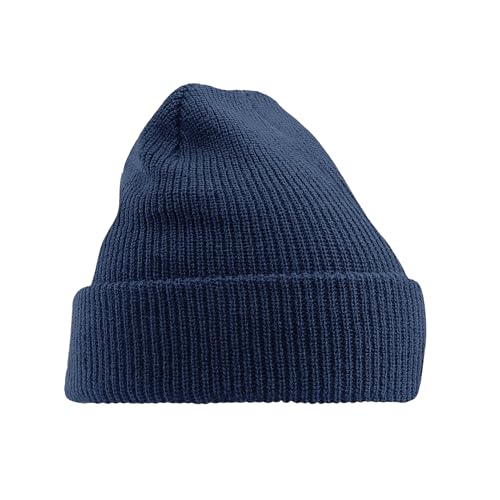 Beechfield B425.FNA Heritage Beanie-Mütze, Schwarz, one Size von Beechfield