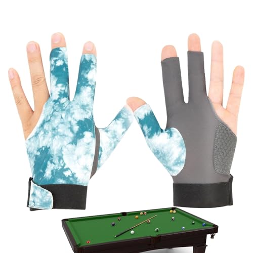 Beedozo DREI-Finger-Handschuhe, Pool-Queue-Handschuhe | 3-Finger-Poolhandschuhe für Billardschützen,Tischtennis-Handschuhe, Billard-Zubehör, rutschfest, verstellbare Dichtigkeit für rechte oder Linke von Beedozo