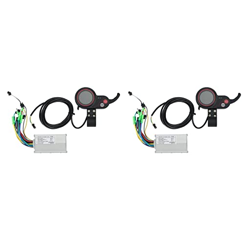 2X 36V 48V Fahrrad Roller Controller mit Gas LCD Anzeige Geschwindigkeit für BLDC Motor/Roller/Elektrisches Fahrrad, 350 W von Beelooom