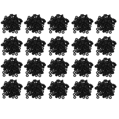 Beelooom 2000 Stücke Gummi Karpfenangeln Angelgeraet Runde O-Ringe mit Rutschsicherem Verschluss 6mm von Beelooom
