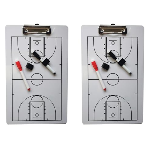 Beelooom 2X Board Dry Erase Coaching Board Doppelseitiges Design Strategietafel Whiteboard für Basketball von Beelooom