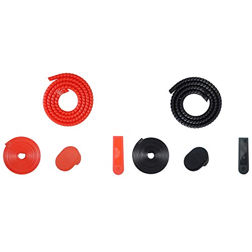 Beelooom 2er-Set (Schutzschraube + Anti-Kollisionsstreifen + Silikonhülle hinten + Armaturenbrett-Abdeckung) (Rot und Schwarz) von Beelooom