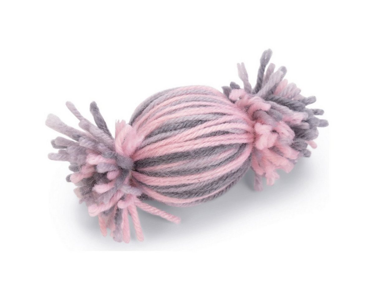Beeztees Tier-Beschäftigungsspielzeug Katzenspielzeug Wolle Toffee Ball Toffy rosa-grau von Beeztees