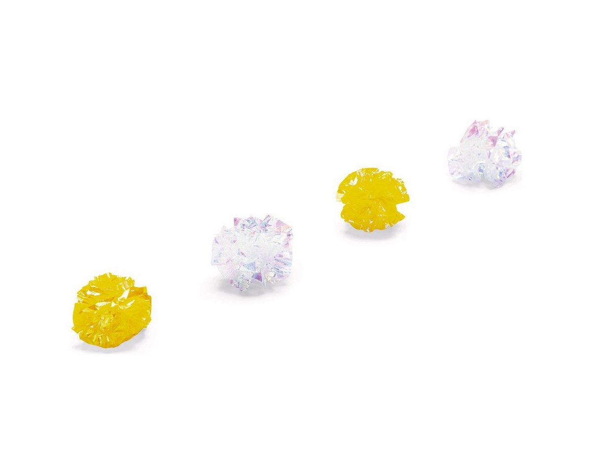Beeztees Tierball Katzenspielzeug Kitten Knisterbälle Evy gelb/transparent von Beeztees