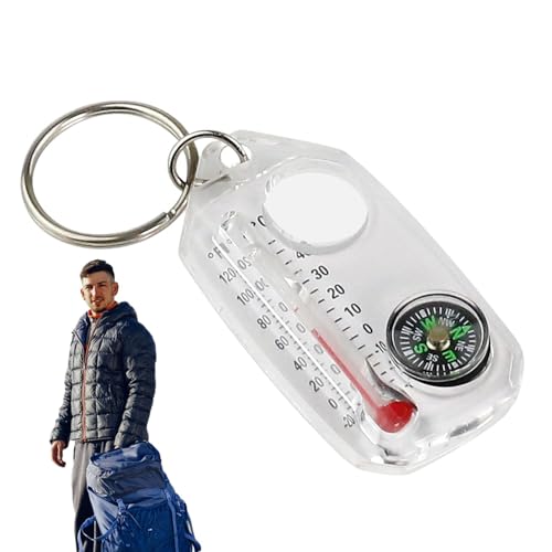 Befeixue Kompass-Thermometer-Schlüsselanhänger,Mini-Kompass-Thermometer-Schlüsselanhänger | Kompass-Thermometer-Schlüsselanhänger, Kompass-Schlüsselanhänger im Taschenformat, von Befeixue