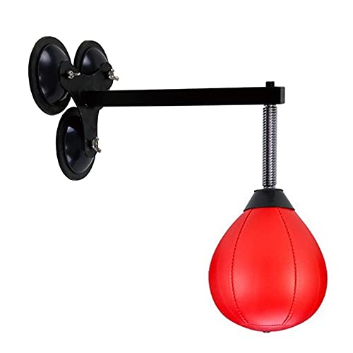 Boxing Speed Bags Wandhalterung Reflex Boxball mit verstärkter Feder Kleiner Schlagsack für Männer Frauen Trainer Kinder (rot) von Begonial