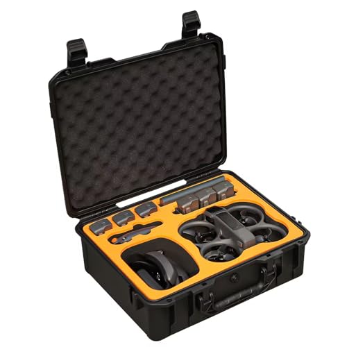 BeisDirect Hartschalenkoffer für DJI Avata 2 Drohne Combo, wasserdichte Sicherheitstasche Avata2 Drohne Tragetasche Aufbewahrungstasche, passt für Goggles 3, Motion Controller 3 & FPV von BeisDirect