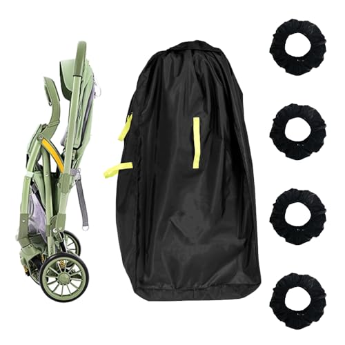 Bekasa Transporttasche für Kinderwagen mit 4 Radstaubschutz, 120 x 60 x 45cm Reisetasche für Kinderwagen Faltbar Transporttasche Oxford-Gewebe von Bekasa