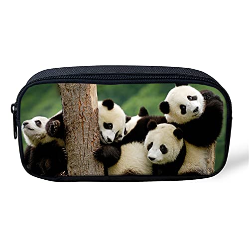 Belidome Niedliches Panda-Federmäppchen mit Reißverschluss für Kinder, Jungen, Mädchen, Schule, Stifteetui von Belidome