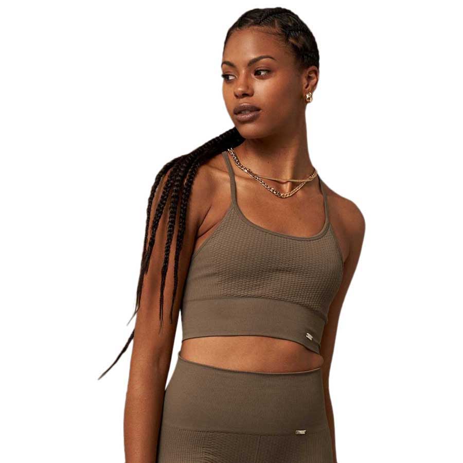Believe Athletics Vinyasa Seamless Sports Top Braun M-L Frau von Believe Athletics