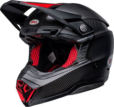 Bell Moto-10 Spherical Solid, Motocrosshelm - Schwarz/Rot - XXL von Bell