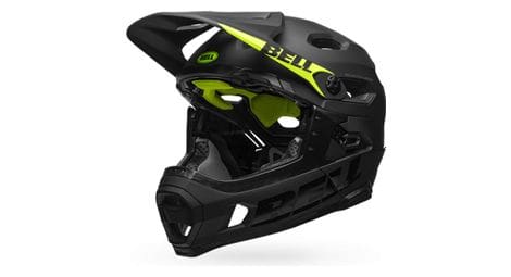 bell super dh mips helm mit abnehmbarem kinnriemen matt schwarz neon grun 2021 von Bell