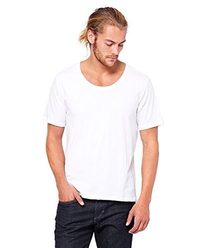 Men`s Wide Neck T-Shirt - Farbe: White - Größe: XL von Bella+Canvas