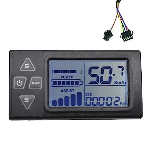 Bellandi LCD Ebike Display Armaturenbrett Messgerät LCD Display 24V 36V 48V 60V S861 für Elektrofahrrad BLDC Controller Bedienfeld (SM-Stecker) von Bellandi