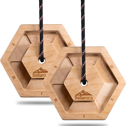 BELLAROCA | Hangboard Klettern, Fingerboard aus Holz Indoors und Outdoors, Kletterboard um den Klettergriff zu Stärken von Bellaroca