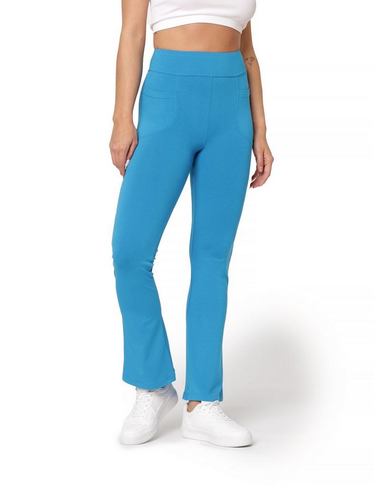 Bellivalini Leggings Damen Yogahose mit ausgestelltem Bein und Taschen BLV50-282 (1-tlg) mit Hoher Taille von Bellivalini