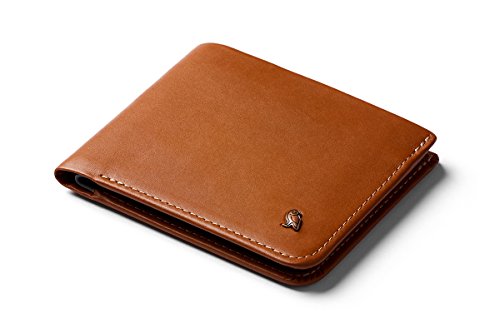 Bellroy Hide & Seek Wallet, Schlanke Faltbare Leder Brieftasche mit RFID-Schutz und Geheimfach (Max. 12 Karten, Bargeld, Münzfach) - Caramel von Bellroy