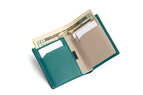 Bellroy Slim Sleeve, schlanke Leder-Brieftasche (max. 12 Karten Plus Scheine) - Teal von Bellroy