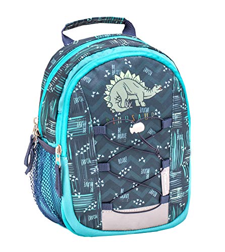 Belmil Kinderrucksack Jungen für 1-3 Jährige - Super Leichte 260 g/Kindergarten/Krippenrucksack Kindergartentasche Kindertasche/Dino, Dinosaurier/Blau, Grün (305-9 Little Stegosaurus) von Belmil