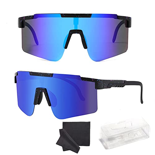 BelonLink Sport Sonnenbrille Polarisierte, Fahrradbrille Sonnenbrille Herren Damen Sportbrille, UV 400 Rennrad Brille für Outdooraktivitäten Wie Radfahren Laufen Klettern Autofahren Angeln (BLAU) von BelonLink