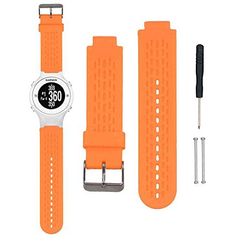 Bemodst® Generic Ersatz Silikon Uhrenarmband Band für Garmin Approach S2/S4 GPS Golf Watch, Uhrwerk Armband mit Original Schraube und zerlegen Werkzeug (Orange) von Bemodst