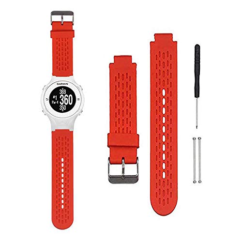 Bemodst® Generic Ersatz Silikon Uhrenarmband Band für Garmin Approach S2/S4 GPS Golf Watch, Uhrwerk Armband mit Original Schraube und zerlegen Werkzeug (Rot) von Bemodst