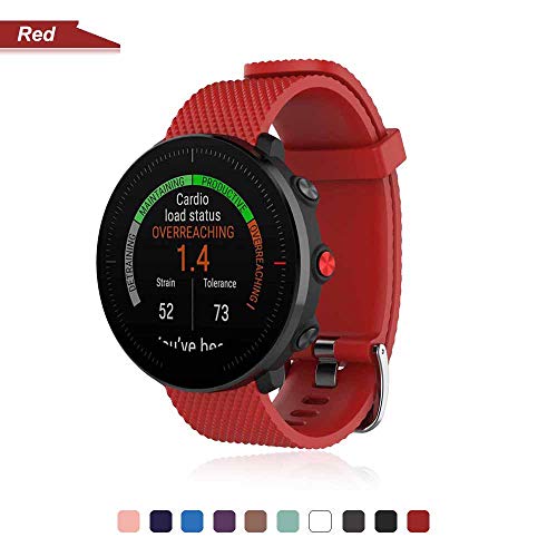 Bemodst Armband für Polar Vantage M Watch, Silikon Handgelenk Uhrenarmbänder Fitness Sport Ersatz Uhrband Wechselarmbänder für Polar Vantage M Smartwatch (Rot) von Bemodst