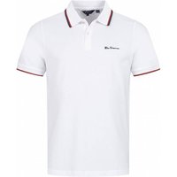 BEN SHERMAN Twin Tipped Herren Polo-Shirt 0076270N-WHITE von Ben Sherman