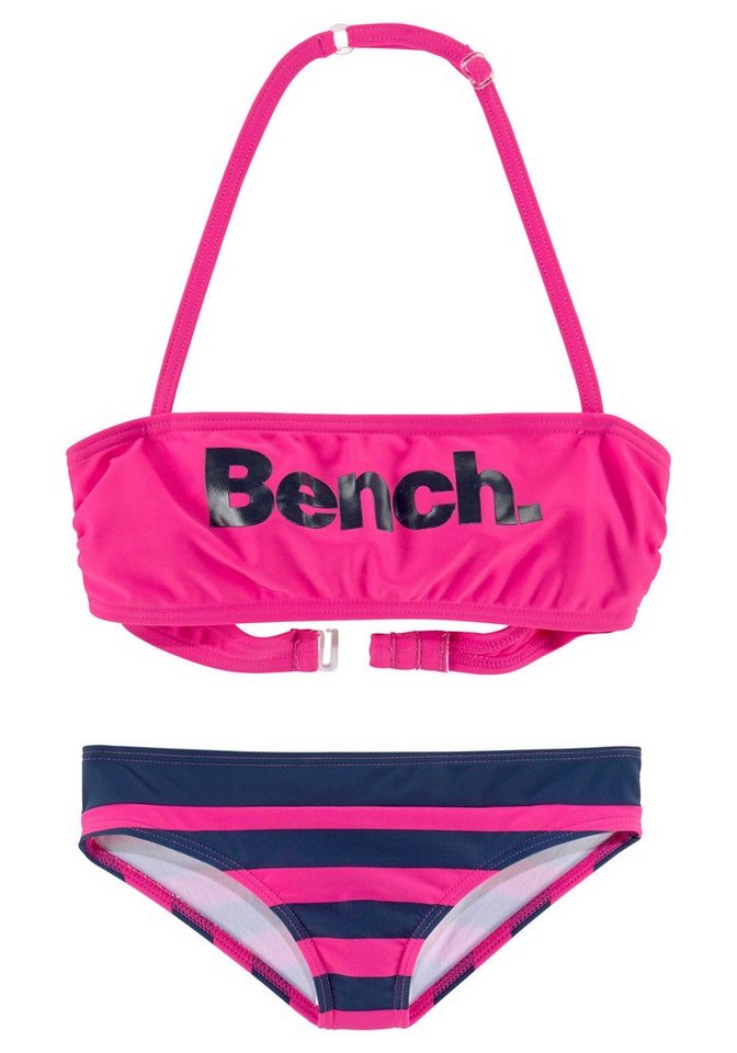 Bench. Bandeau-Bikini mit großem Logoprint von Bench.